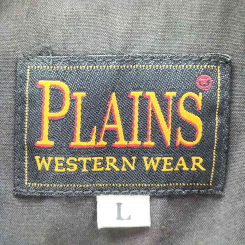プレインズ PLAINS 90-00S OLD L/S ブラック ウエスタン シャツ メンズ import:L
