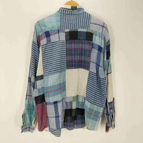 ANDREW SPORT 80-90S OLD 総柄 パッチワーク クレイジー パターン L/S シャツ レディース