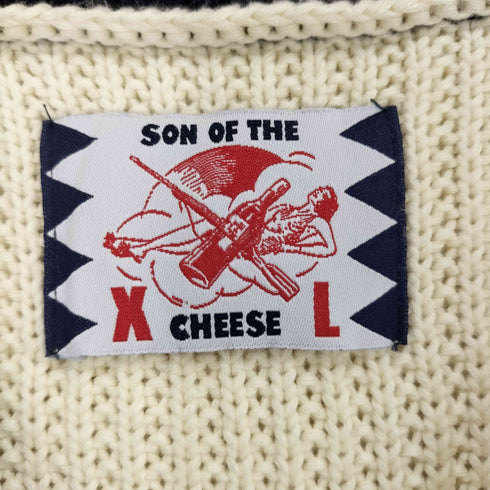 サノバチーズ SON OF THE CHEESE ASYMMETRY V KNIT メンズ L