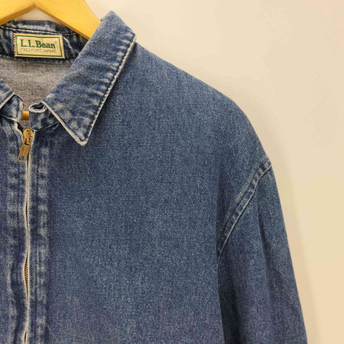 エルエルビーン L.L.Bean FREEPORT MAINE 70-80S USA製 OLD デニム スポーツ ジャケット スウィングトップ ブルゾン VINTAGE ヴィンテージ 短丈 IDEAL ジップ メンズ