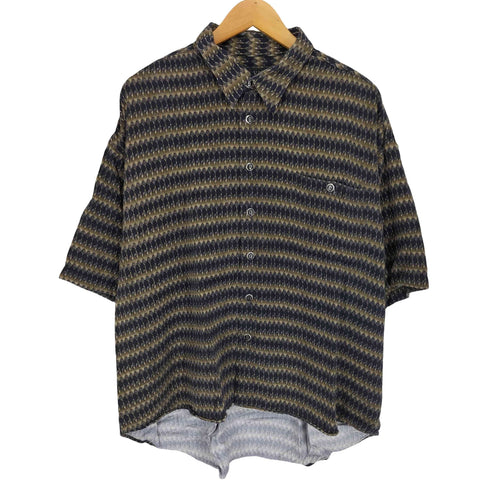 MAXINI レーヨン 総柄 S/S シャツ メンズ XL