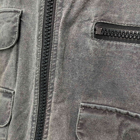 バナナリパブリック BANANA REPUBLIC 80S OLD 初期 バナナタグ パッカブル フード コットン ジップアップ ワーク ハンティング サファリ ベスト メンズ import:XS