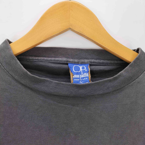 オーシャンパシフィック Ocean Pacific 80S USA製 サーフ プリント L/S カットソー Tシャツ ロンT 裾シングル メンズ import:L
