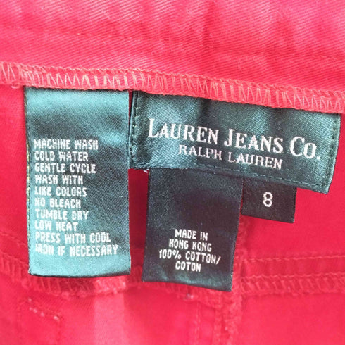ローレンラルフローレン LAUREN RALPH LAUREN 90-00S OLD 緑タグ コットン チノ トラウザー パンツ レディース 8