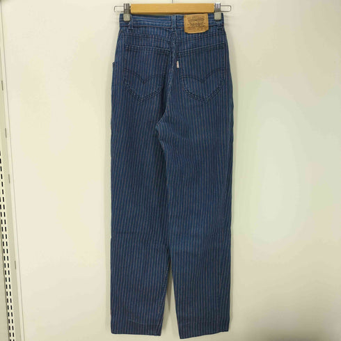 リーバイス Levis 80-90S 26398 9764 ストライプ ストレート デニム パンツ ロケット TALON ジップ レディース W25L30