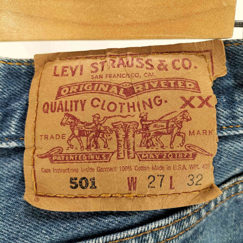 リーバイス Levis 90S USA製 501 ボタンフライ ストレート デニム パンツ ボタン裏 544 刻印 95年6月製 レディース W27 L32