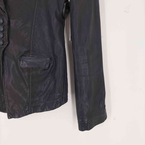 ジョルジオブラット Giorgio Brato 変形 レザータキシードジャケット レディース 42