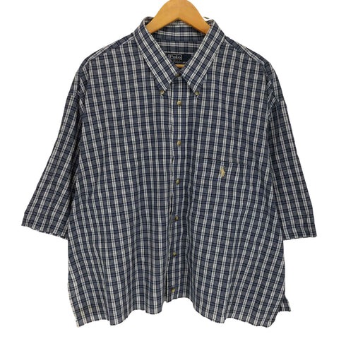 ポロバイラルフローレン Polo by RALPH LAUREN REGENT CLASSIC FIT ポニー刺繍 チェック柄 B/D S/S シャツ メンズ XXL