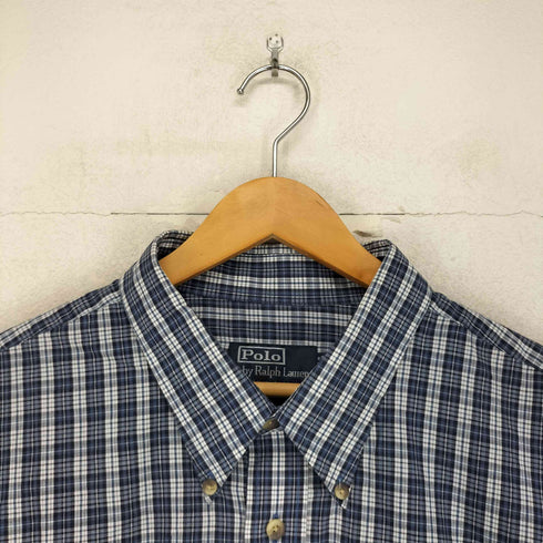 ポロバイラルフローレン Polo by RALPH LAUREN REGENT CLASSIC FIT ポニー刺繍 チェック柄 B/D S/S シャツ メンズ XXL
