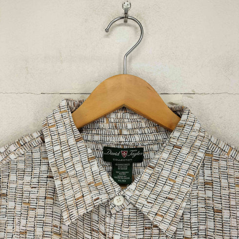デヴィッドテイラー david taylor 総柄 レーヨン S/S シャツ メンズ XL