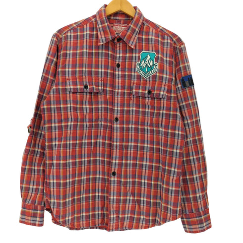 リーバイス Levis ワッペンロゴ チェック柄 ネルシャツ メンズ import:L