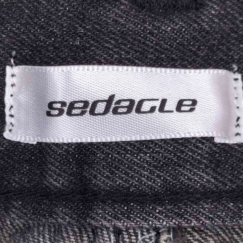 sedacle ダメージ加工 ウォッシュド ワイド デニム メンズ JPN:L