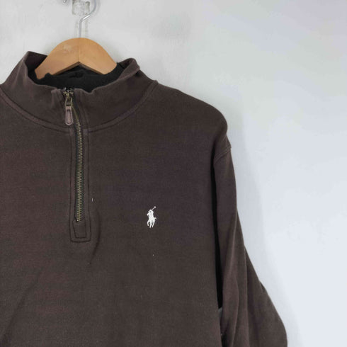 ポロラルフローレン POLO RALPH LAUREN スモールポニー刺繍 ハーフジップ スウェット メンズ import:L