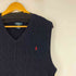 ポロバイラルフローレン Polo by RALPH LAUREN スモールポニー刺繍 ケーブル編み ベスト メンズ import:XL