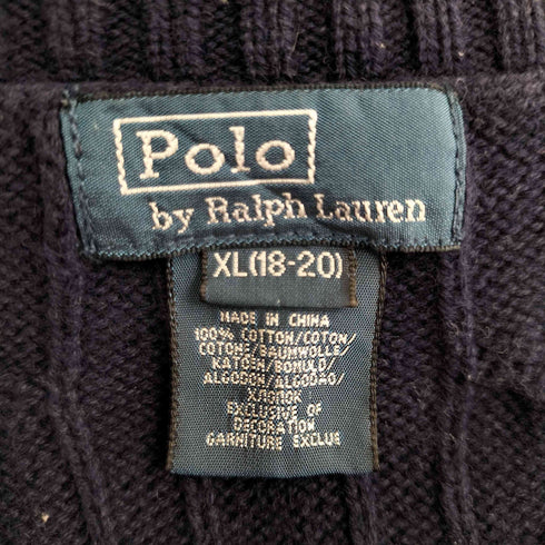 ポロバイラルフローレン Polo by RALPH LAUREN スモールポニー刺繍 ケーブル編み ベスト メンズ import:XL
