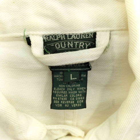 ポロカントリーラルフローレン POLO COUNTRY RALPH LAUREN 90S USA製 デニム サファリジャケット メンズ import:L