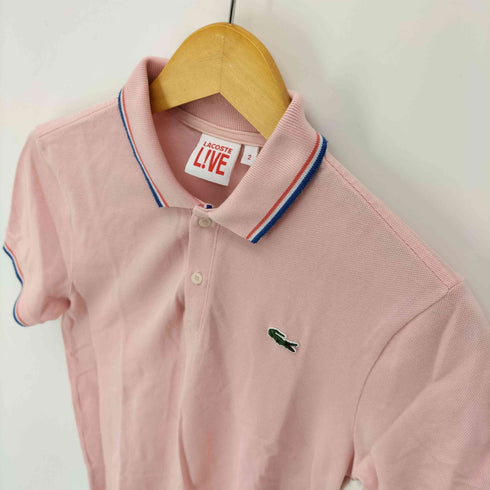 ラコステ LACOSTE LIVE ロゴ刺繍 鹿の子 S/S ポロシャツ レディース US:0-2