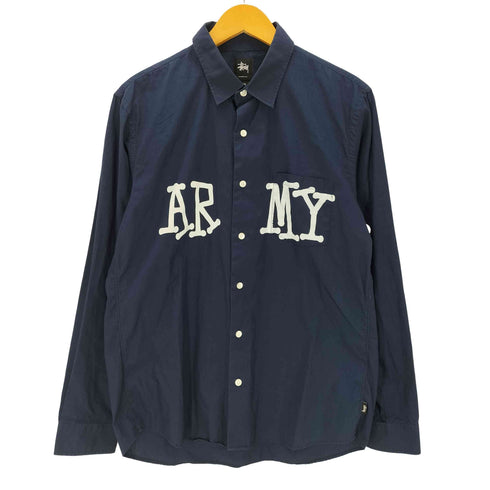 ステューシー Stussy ARMY ショーンフォント プリント L/S レギュラー シャツ メンズ import:L