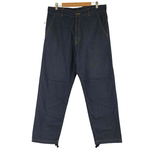 AGAINST ALL OPPRSSION masspublicsquat ワイドテーパードデニムパンツ 裾ドローコード メンズ US:34-35