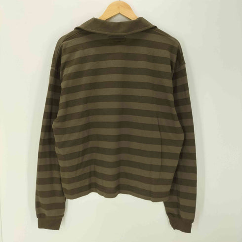 ザラ ZARA STRIPED PIQUÉ POLO SHIRT ストライプ ボーダー ピケ スキッパー ポロ シャツ メンズ import:S