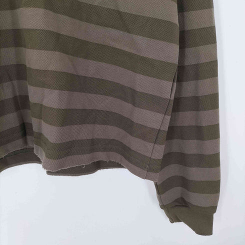 ザラ ZARA STRIPED PIQUÉ POLO SHIRT ストライプ ボーダー ピケ スキッパー ポロ シャツ メンズ import:S