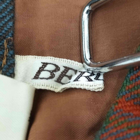 BERCHER チェック柄 プリーツ 巻きスカート レディース W63