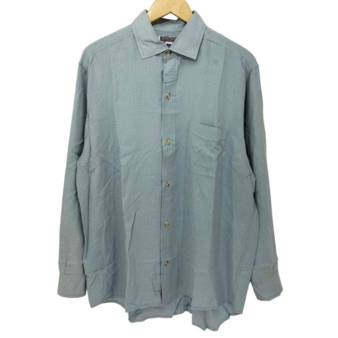 ミツミネ MITSUMINE シルク100% L/S チェック シャツ メンズ JPN:L