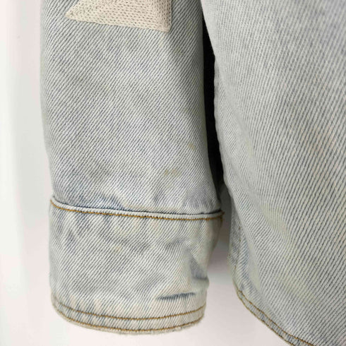 オフホワイト OFF-WHITE 20ss Diag Oversize Denim Shirt ダメージ加工 ロゴ オーバーサイズ デニム シャツ メンズ import:L