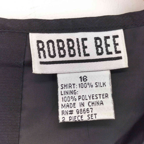 ROBBIE BEE シルク100 ドット柄 ノースリーブトップス レディース 16