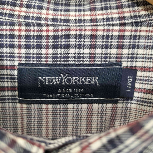 ニューヨーカー NEWYORKER ボタンダウン チェックシャツ メンズ JPN:L
