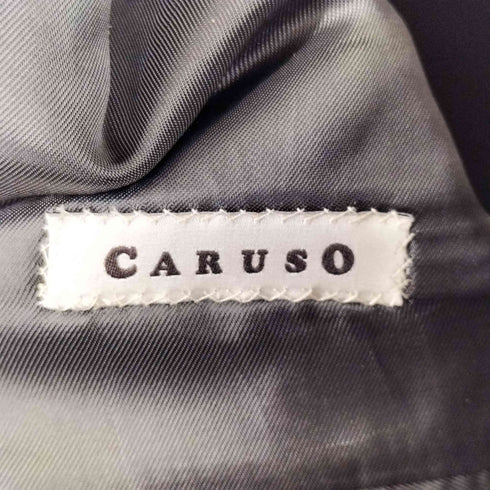 カルーゾ CARUSO イタリア製 シングル ウール100 ストライプテーラードジャケット メンズ 46