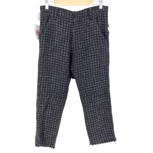 ヨウジヤマモトファム Yohji Yamamoto FEMME 01SS シルクレーヨン デザインテーパードツイードパンツ レディース JPN:2