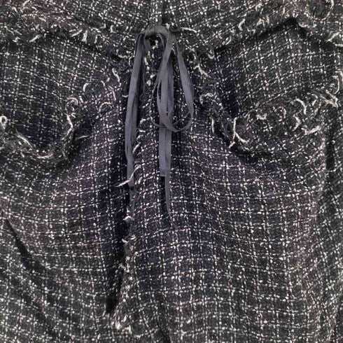 ヨウジヤマモトファム Yohji Yamamoto FEMME 01SS シルクレーヨン デザインテーパードツイードパンツ レディース JPN:2