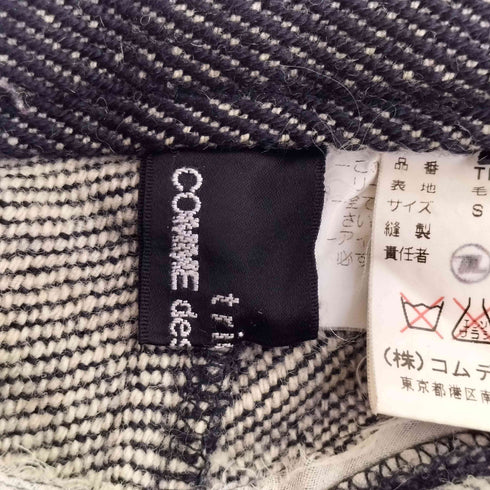 トリココムデギャルソン tricot COMME des GARCONS AD2000 ステッチデザイン ウールストレートパンツ レディース JPN:S