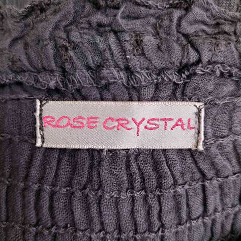 ROSE CRYSYAL シャーリング加工 リボンデザイン ティアード キャミワンピース レディース JPN:M