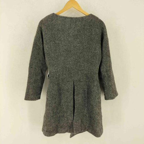 ヨウジヤマモトプリュスノアール YOHJI YAMAMOTO+NOIR ツイードデザイン ダブルブレストウールコート レディース JPN:2