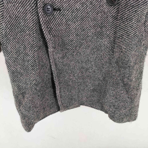 ヨウジヤマモトプリュスノアール YOHJI YAMAMOTO+NOIR ツイードデザイン ダブルブレストウールコート レディース JPN:2