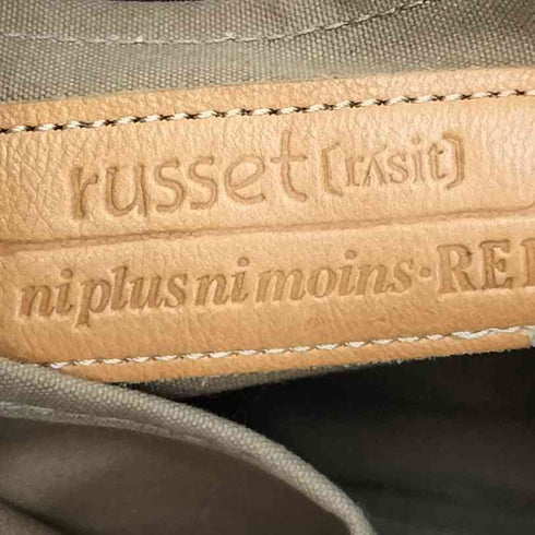 ラシット russet レザーハンドル モノグラム トートバッグ レディース
