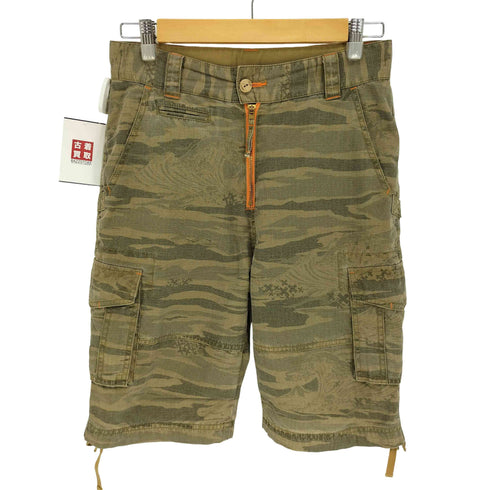 クイックシルバー Quiksilver カモ柄 ドローコード ショーツ カーゴパンツ Y2K レディース US:28-29