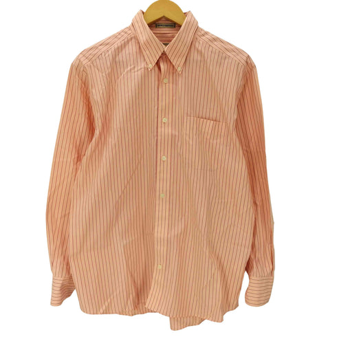 エディーバウアー Eddie Bauer 00S OLD WRINKLE RESISTANT L/S ボタンダウン ストライプ ドレス シャツ メンズ import:M