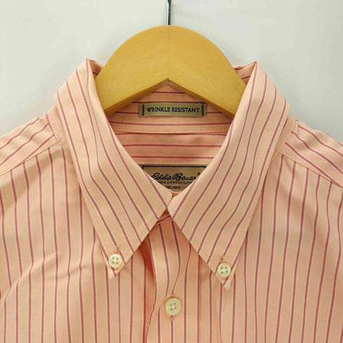 エディーバウアー Eddie Bauer 00S OLD WRINKLE RESISTANT L/S ボタンダウン ストライプ ドレス シャツ メンズ import:M