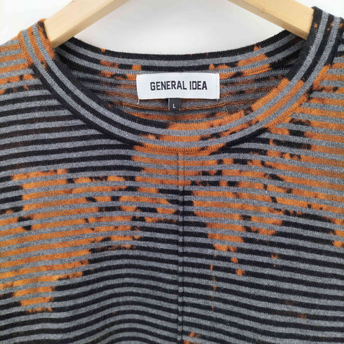 GENERAL IDEA ボーダークルーネックハーフニット レディース JPN:L