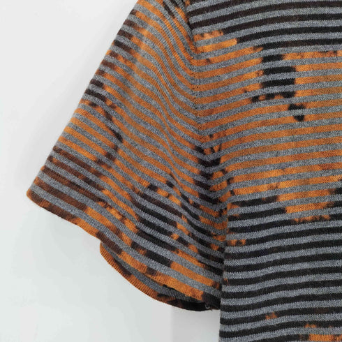 GENERAL IDEA ボーダークルーネックハーフニット レディース JPN:L