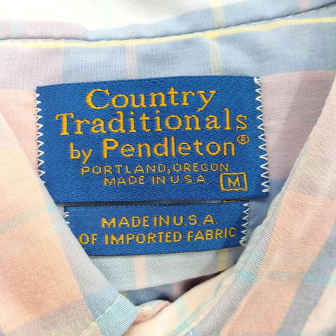 ペンドルトン PENDLETON Country Traditional USA製 S/S ボタンダウンシャツ メンズ JPN:M