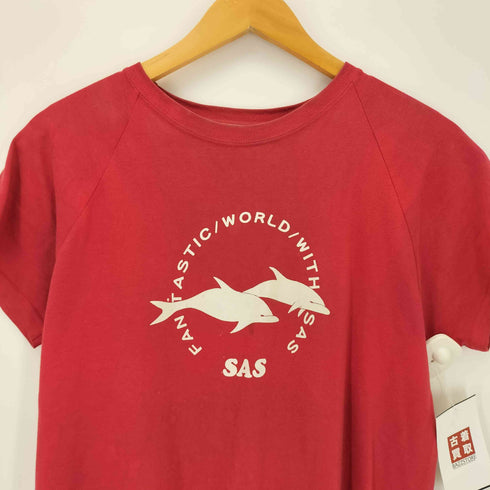 SAS フロントプリント ラグラン クルーネックTシャツ レディース FREE