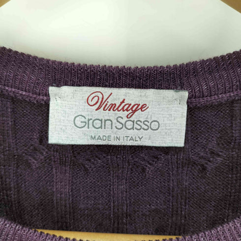 グランサッソ Gran Sasso ウール100 ケーブルニット メンズ