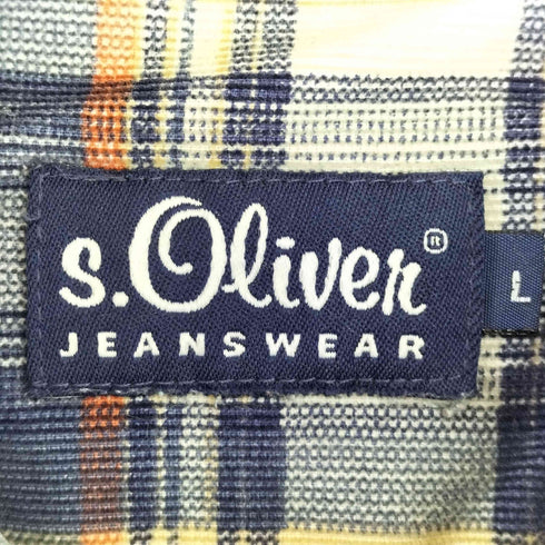 s.Oliver 細畝コーデュロイ カットオフ 長袖 シャツ メンズ import:L