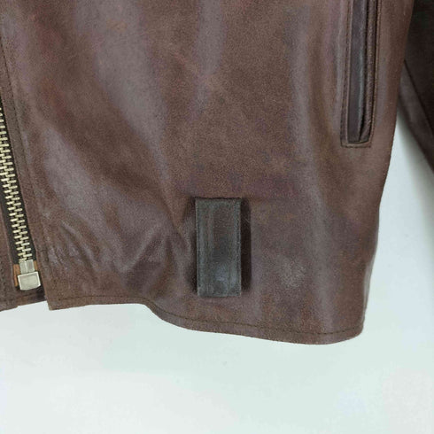cow leather レザーダブルライダースジャケット メンズ