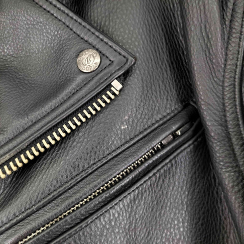 Bs LEATHER cow leather 裏地メッシュ レザーダブルライダースジャケット メンズ JPN:4