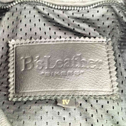 Bs LEATHER cow leather 裏地メッシュ レザーダブルライダースジャケット メンズ JPN:4